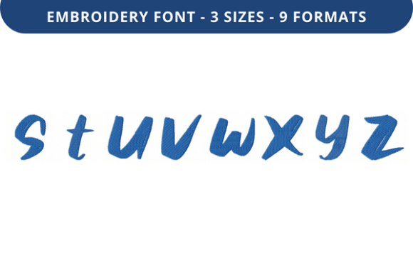 Abbert on Brush Font S to Z: A Versatile Embroidery Choice