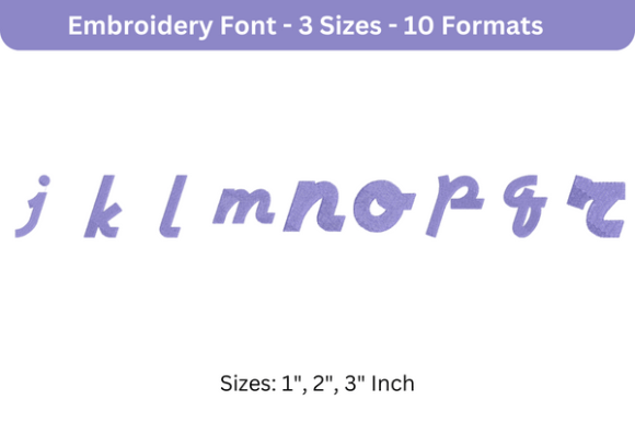 Airstream Font Lower Case J to R: A Stylish Embroidery Choice