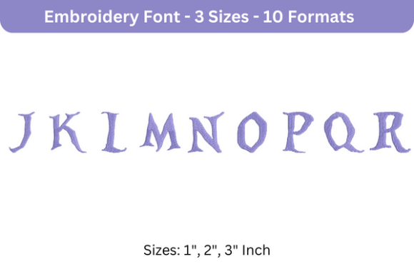 Alice Font Uppercase J to R: A Stylish Embroidery Choice