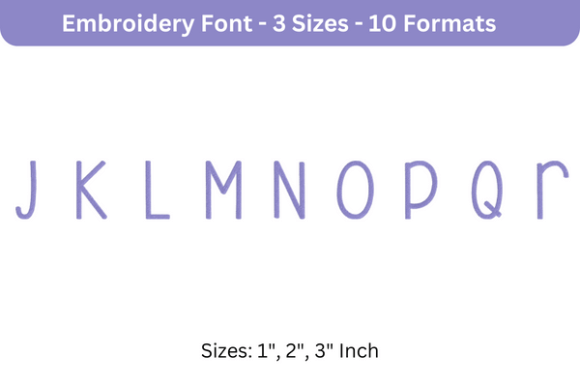 Beautiful Font Uppercase J to R: A Seasonal Embroidery Gem