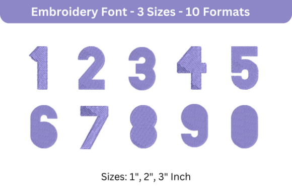 Blackout Font 0 to 9: A Stylish Embroidery Choice