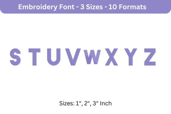 Blackout Font S to Z: A Bold Embroidery Choice