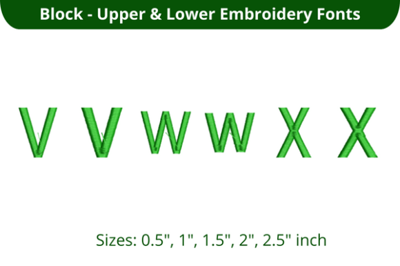 Block Font VWX: A Versatile Embroidery Font for Apparel