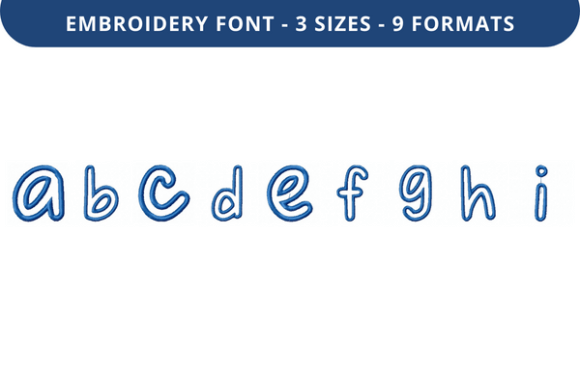 Bright Young Owl Font: A to I for Embroidery