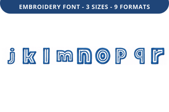 Bulky in Line Font J to R: A Charming Embroidery Choice