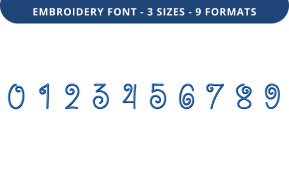 Cherry Frosting Font 0 to 9: A Premium Embroidery Choice