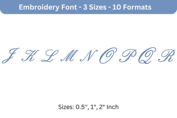English Font Uppercase J to R: A Stylish Embroidery Choice