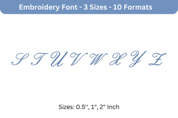 English Font Uppercase S to Z: A Stylish Embroidery Choice