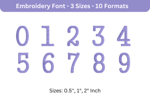 Executive Font 0 to 9: A Stylish Embroidery Choice