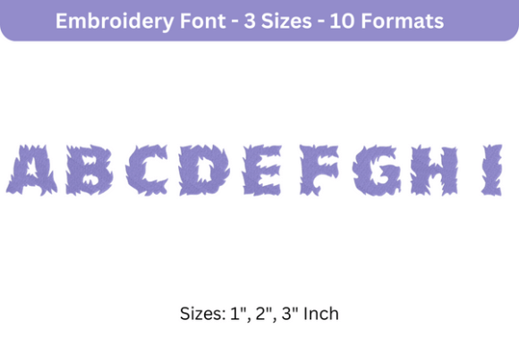 Fire Cats Font a to I: A Unique Embroidery Choice