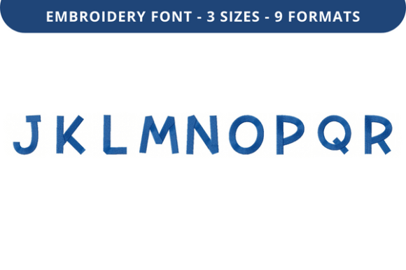 Gumbies Font Uppercase J to R: A Stylish Embroidery Choice