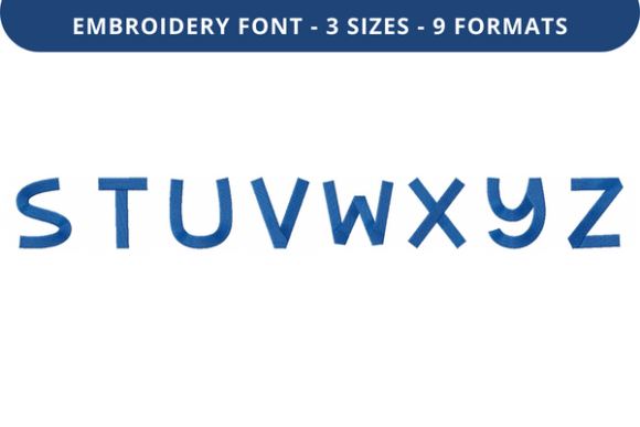 Gumbies Font Uppercase S to Z: A Premium Embroidery Choice