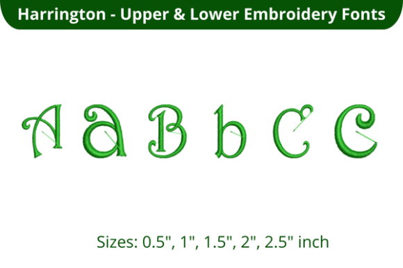 Harrington Font ABC: A Versatile Embroidery Choice