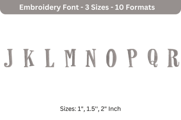 Horse Hand Font J to R: A Versatile Embroidery Choice
