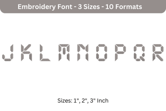 LCD Font J to R: A Versatile Embroidery Addition