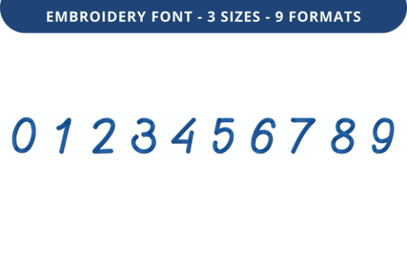 Quiet Dindle Font 0 to 9: A Versatile Embroidery Choice