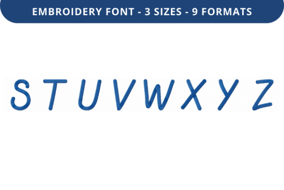 Quiet Dindle Font S to Z: A Festive Embroidery Choice