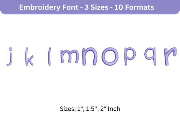 Second Grader Font J to R: A Versatile Embroidery Choice