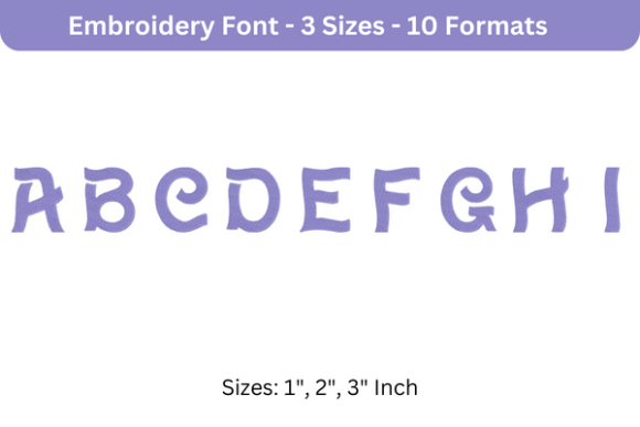 Wavie Font a to I: A Stylish Embroidery Choice