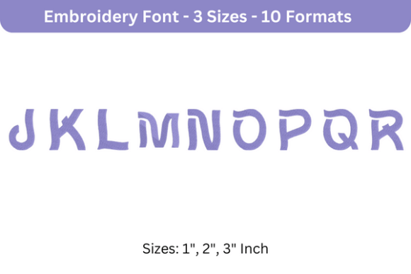 Wavie Font J to R: A Stylish Embroidery Choice