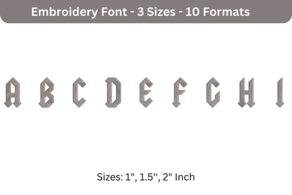 Yeller Font a to I: A Versatile Choice for Seasonal Embroidery