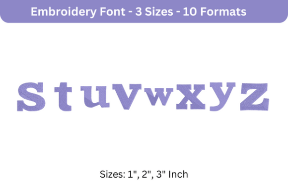 Zantroke Font Lowercase S to Z: A Seasonal Embroidery Gem